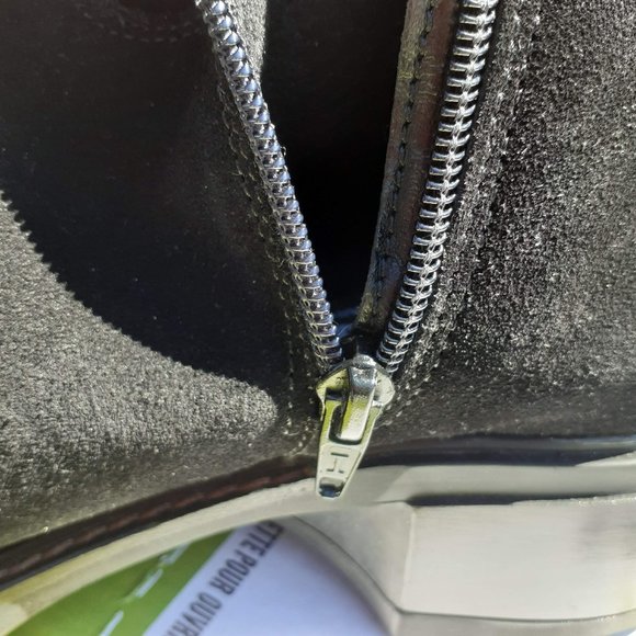 AQUATALIA Italian LEATHER Tall Full Zip up Southern Country Riding Boot 8 New - Picture 8 of 8